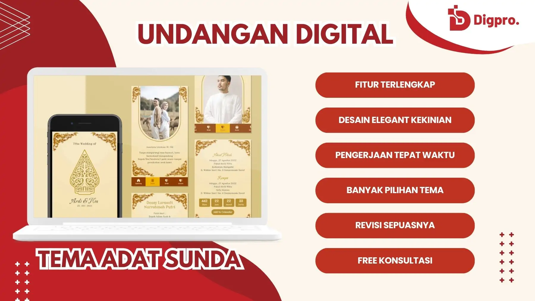 Undangan Digital Pernikahan Tema Adat Sunda Terbaru Desain Kekinian Fitur Terlengkap
