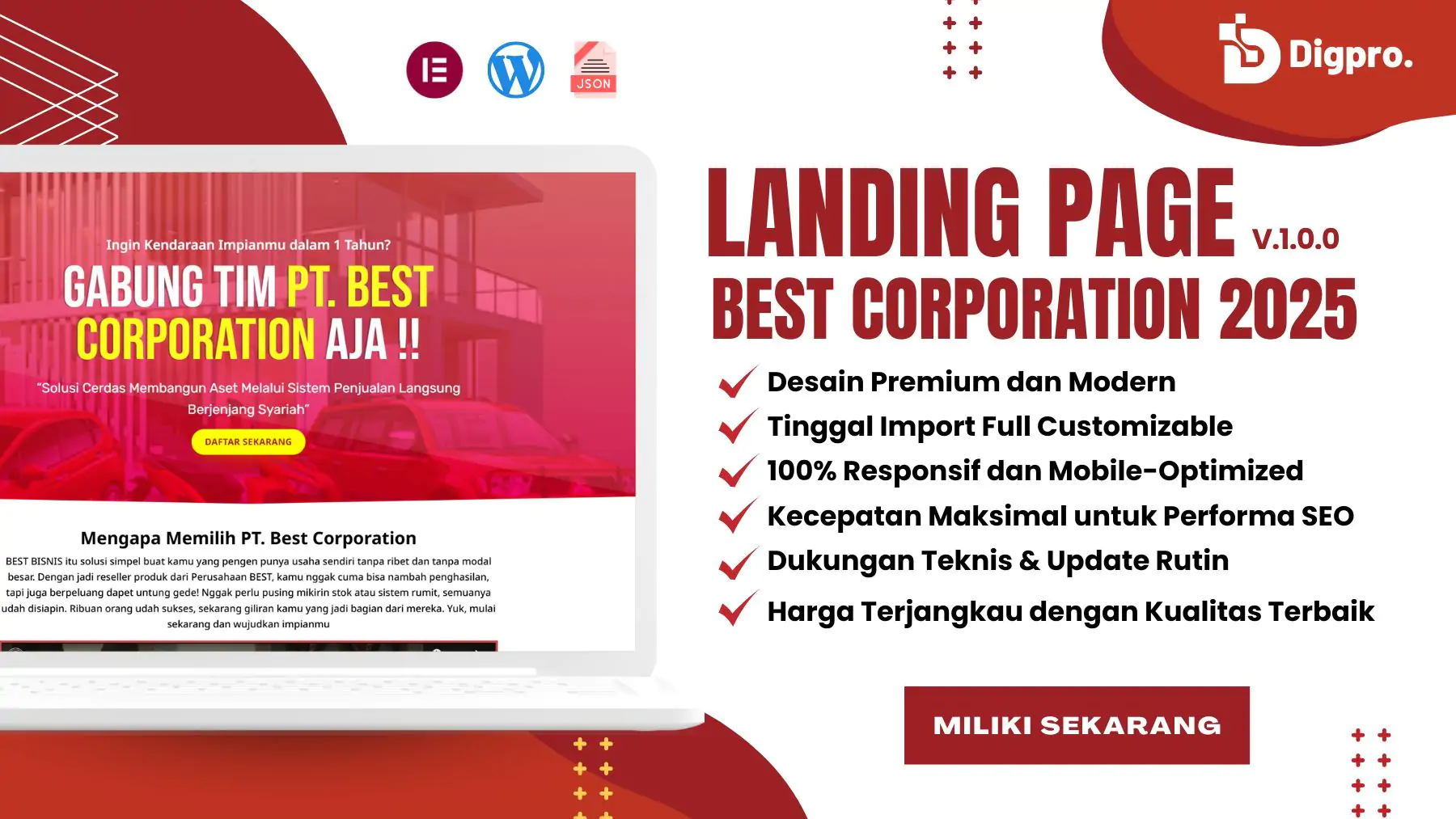 Landing Page Bisnis PT. Best Corporation